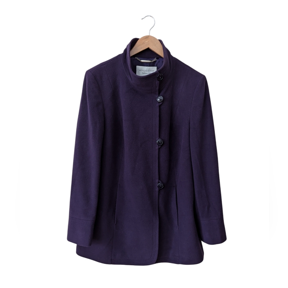 Classic Windsmoor ❤ Wool Cashmere Coat - Deep Purple with FREE Gift - Picture 5 of 5